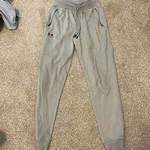 Under Armour gray sweatpants.